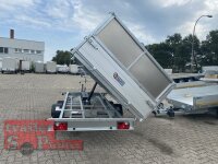 Saris K3 356 184 3500 2 E - 3500 kg 3 Seitenkipper - mit Elektro + NOT Pumpe und Kastenaufsatz - ALU - RAMPEN - STÜTZEN - STAUKISTE