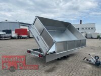 Saris K3 356 184 3500 2 E - 3500 kg 3 Seitenkipper - mit Elektro + NOT Pumpe und Kastenaufsatz - ALU - RAMPEN - STÜTZEN - STAUKISTE