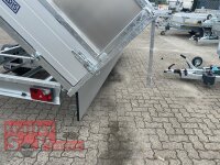 Saris K3 356 184 3500 2 E - 3500 kg 3 Seitenkipper - mit Elektro + NOT Pumpe und Kastenaufsatz - ALU - RAMPEN - STÜTZEN - STAUKISTE