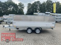 Saris K3 356 184 3500 2 E - 3500 kg 3 Seitenkipper - mit Elektro + NOT Pumpe und Kastenaufsatz - ALU - RAMPEN - STÜTZEN - STAUKISTE