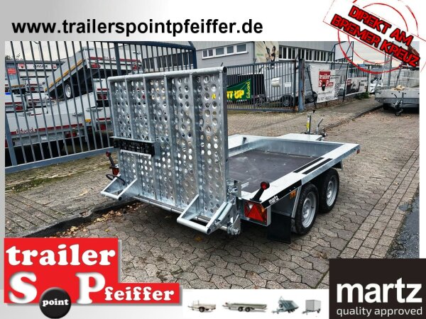 martz BAU-3 260/2 S 2,7T - 2700 kg Baumaschinentransporter - Heckrampe