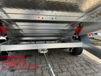 Lorries PLI27-4521 - 2700 kg kippbarer leichter Autotrailer mit ALU Standschienen mit Hochplane SP-Line EDITION GREYHOUND - 100 KM/H