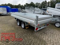 HUMBAUR HTK 3500.37 I 363 x 185 I 3500 KG I Dreiseitenkipper mit E-Pumpe - Rampenschacht