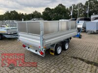 HUMBAUR HTK 3500.31 I 314 x 175 I 3500 KG I Dreiseitenkipper mit E-Pumpe - Rampenschacht  mit Stahl - Kastenaufsatz