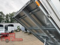 HUMBAUR HUK 152715 I 268 x 150 I 1500 KG I Rückwärtskipper mit Handpumpe mit Stahl - Kastenaufsatz