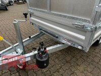 HUMBAUR HUK 152715 I 268 x 150 I 1500 KG I Rückwärtskipper mit Handpumpe mit Stahl - Kastenaufsatz