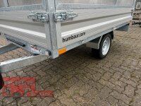 HUMBAUR HUK 152715 I 268 x 150 I 1500 KG I Rückwärtskipper mit Handpumpe mit Stahl - Kastenaufsatz