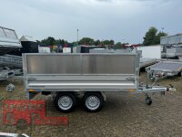 HUMBAUR HUK 202715 I 268 x 150 I 2000 KG I Rückwärtskipper mit Handpumpe mit Stahl - Kastenaufsatz