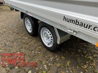 HUMBAUR HUK 202715 I 268 x 150 I 2000 KG I Rückwärtskipper mit Handpumpe mit Stahl - Kastenaufsatz