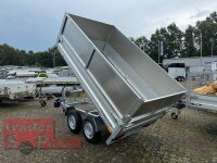 HUMBAUR HUK 202715 I 268 x 150 I 2000 KG I Rückwärtskipper mit Handpumpe mit Stahl - Kastenaufsatz