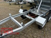 HUMBAUR HUK 202715 I 268 x 150 I 2000 KG I Rückwärtskipper mit Handpumpe mit Stahl - Kastenaufsatz