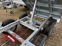 HUMBAUR HUK 202715 I 268 x 150 I 2000 KG I Rückwärtskipper mit Handpumpe mit Stahl - Kastenaufsatz