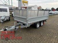 B-Ware I Pongratz 3-SKS 3600/17 T 3500 Stahlwände Tandem Dreiseitenkipper E-Pumpe mit geschlossenem Kastenaufsatz 60 cm