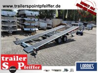 Lorries PLI35-5521 - 3500 kg kippbarer leichter Autotransporter mit ALU Standschienen