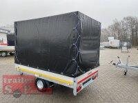 Eduard 1000 KG Hochlader - Gebremste Einzelachser - 2.6x1.5m - Ladehöhe:56 cm - Bordwände 30cm Hochplane SP-Line - 100 KM/H - Stützrad