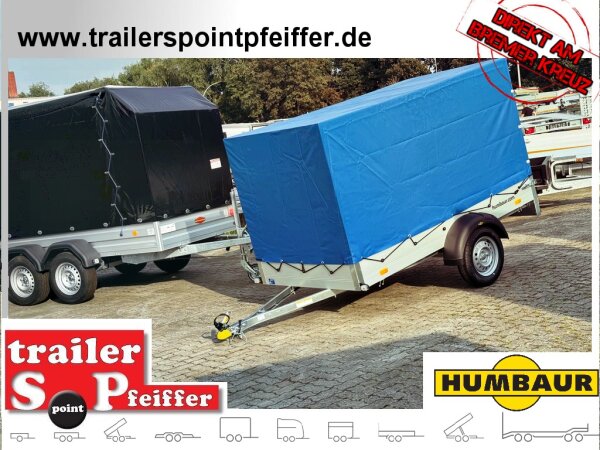 HUMBAUR Startrailer H 752513 ALU 750 kg ungebremst 251 x 131 mit Hochplane TX-Line