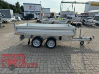 HUMBAUR HTK 2700.27 I 267 x 150 I 2700 KG I Dreiseitenkipper mit E-Pumpe - Rampenschacht