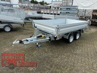 AKTION I HUMBAUR HTK 3500.31 I 314 x 175 I 3500 KG I Dreiseitenkipper mit E-Pumpe mit ALU Rampen und Stützen