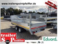 EDUARD 4020 -GD- 3 Seitenkipper, Bordwände 30cm -3500kg- E & H-Pumpe - Lfh: 66cm -195/50R13 mit 4020 - Laubgitter pendelbar - 70cm hoch