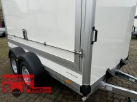 HUMBAUR HK 253218 - 20 PF30 RA  - Kofferanhänger - 318 x 173 x 188 cm - 2500 KG mit Überfahrwand und Verkaufsklappe in FR rechts