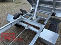 HUMBAUR HUK 152715 I 268 x 150 I 1500 KG I Rückwärtskipper mit Handpumpe mit SI-GI Laubgitter