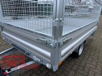 HUMBAUR HUK 152715 I 268 x 150 I 1500 KG I Rückwärtskipper mit Handpumpe mit SI-GI Laubgitter