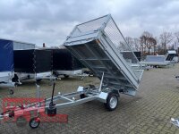 HUMBAUR HUK 152715 I 268 x 150 I 1500 KG I Rückwärtskipper mit Handpumpe mit SI-GI Laubgitter