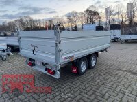 B-Ware / Pongratz 3-SKS 3600/17 T-AL 3000 Tandem Dreiseitenkipper E-Pumpe Rampenschacht Original Bordwandaufsatz ( ALU )