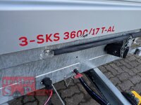 B-Ware / Pongratz 3-SKS 3600/17 T-AL 3000 Tandem Dreiseitenkipper E-Pumpe Rampenschacht Original Bordwandaufsatz ( ALU )