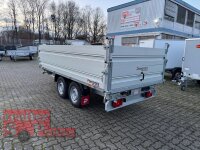 B-Ware / Pongratz 3-SKS 3600/17 T-AL 3000 Tandem Dreiseitenkipper E-Pumpe Rampenschacht Original Bordwandaufsatz ( ALU )