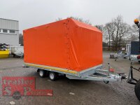 4022 -GD- Hochlader, Auffahrschienen & Winde, Bordwände 30cm -2700kg- Lfh: 56cm -195/55R10 mit Hochplane SP-Line Öko Schräge - Verkaufsklappe - Schiebeplane und Runddach