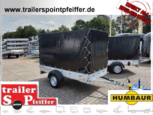 HUMBAUR Startrailer H 752513 ALU 750 kg ungebremst 251 x 131 mit Hochplane SP-Line