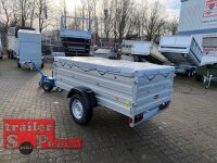 B-Ware I Böckmann 1500 KG Alu Anhänger 250x130 mit Aufsatz Flachplane und Bügeln