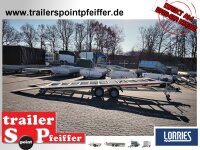 Lorries PL30-5521 - 3000 kg kippbarer leichter Autotransporter mit ALU Standschienen und Rampen