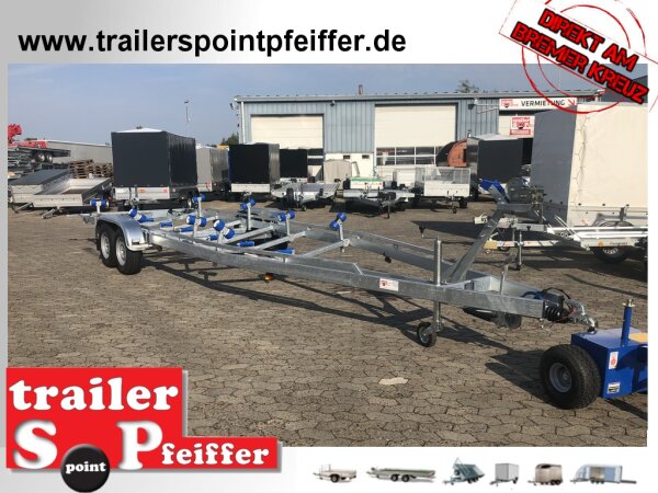 Vlemmix Q Trailer - Bootsanhänger 8,4m 3500kg (2x1800kg Achse)